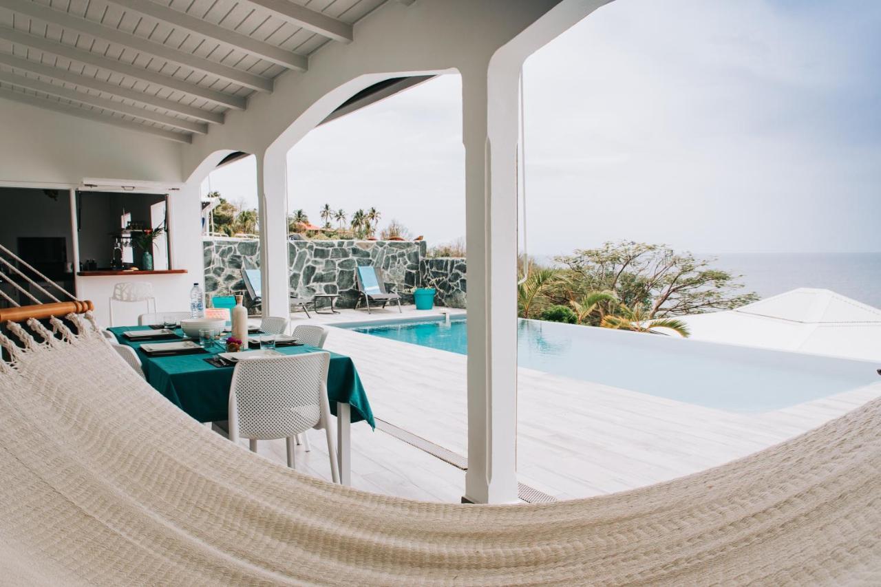 Sunset Palm - Superbe Villa Créole avec piscine face au coucher de soleil Bouillante Exterior foto