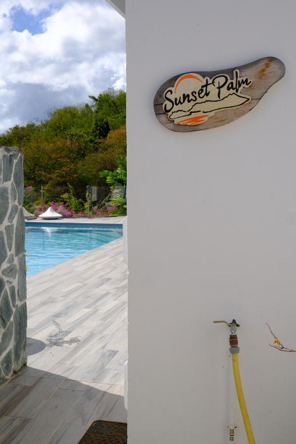 Sunset Palm - Superbe Villa Créole avec piscine face au coucher de soleil Bouillante Exterior foto