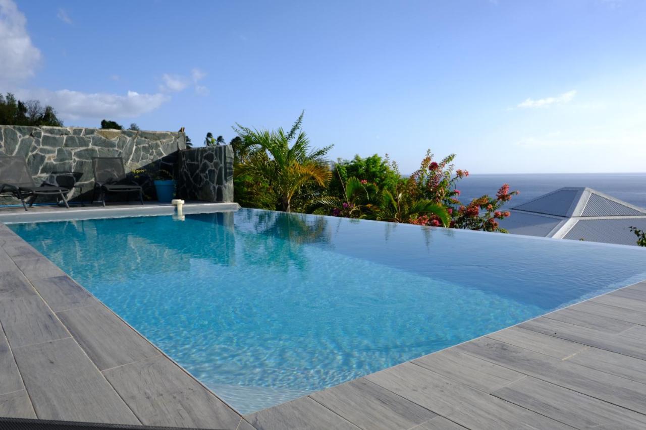 Sunset Palm - Superbe Villa Créole avec piscine face au coucher de soleil Bouillante Exterior foto